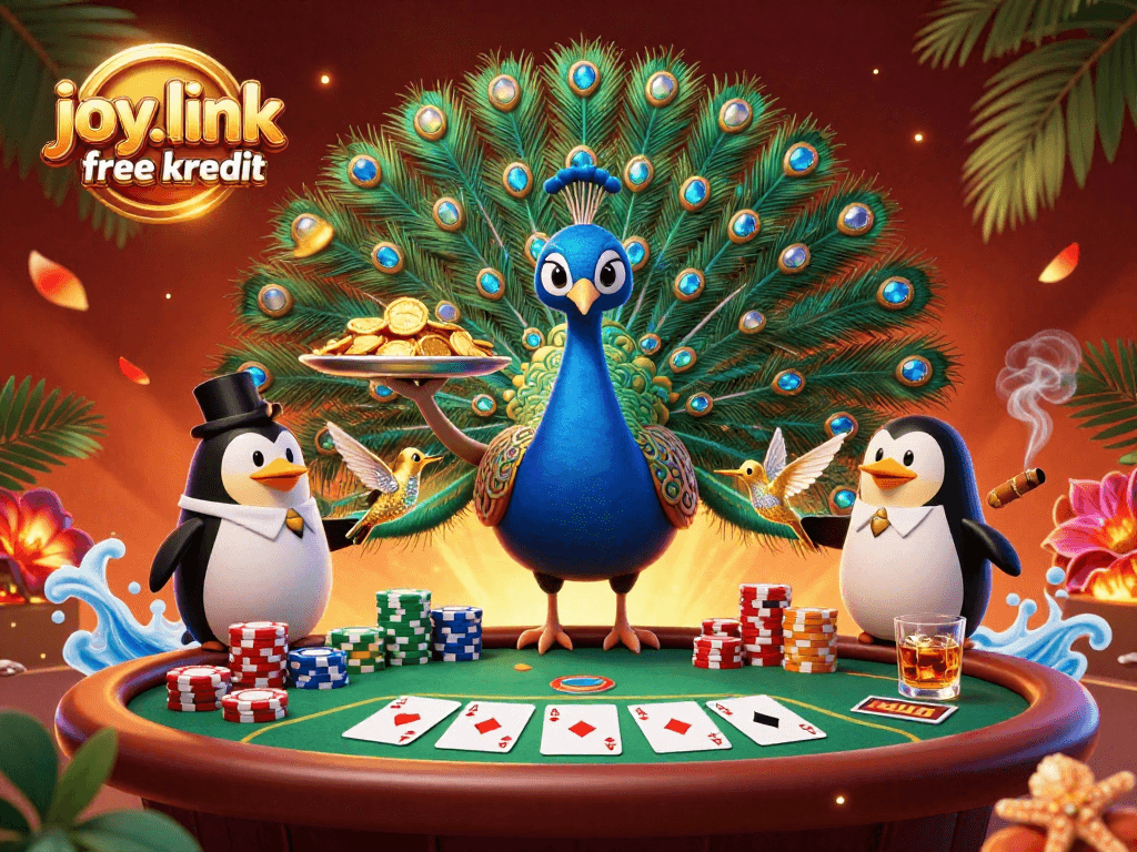 Experience joy.link free kredit through an artistic portrayal of poker fun with vibrant characters and elements.