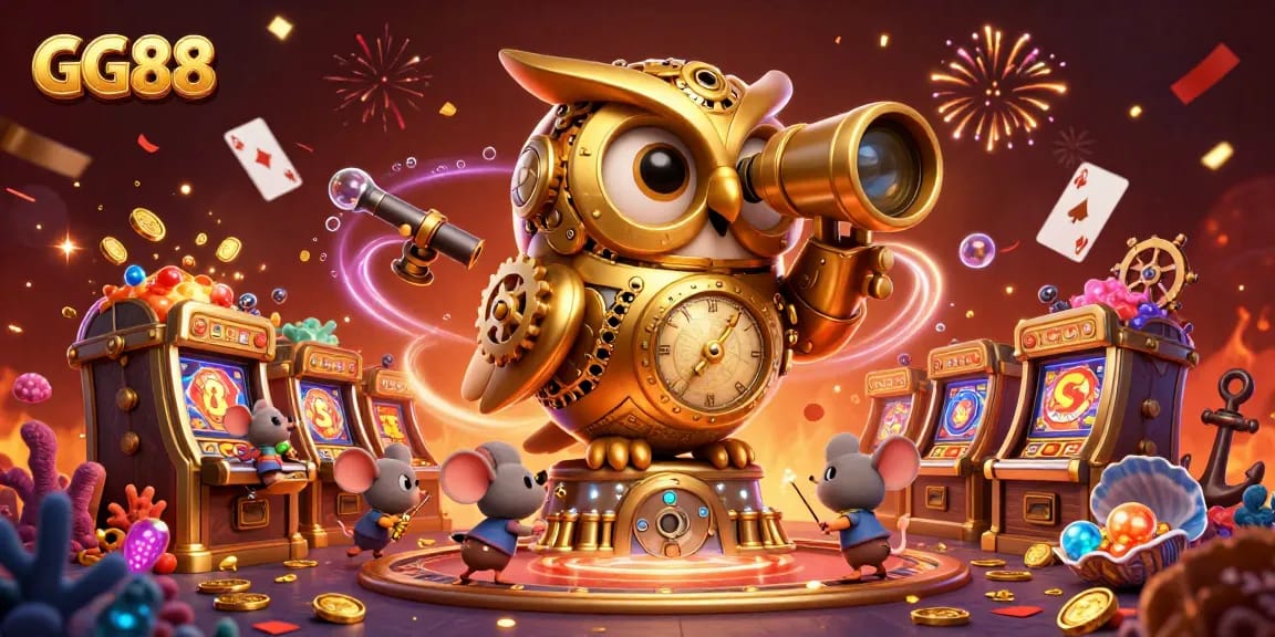 Win big with GG88's electrifying casino games featuring vibrant 3D characters and dynamic elements.
