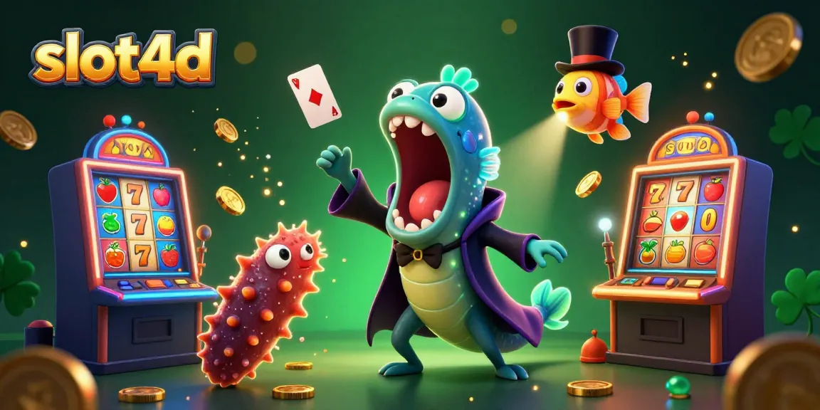 Experience slot4d with a vibrant scene of underwater gaming action featuring fantastical sea creatures.