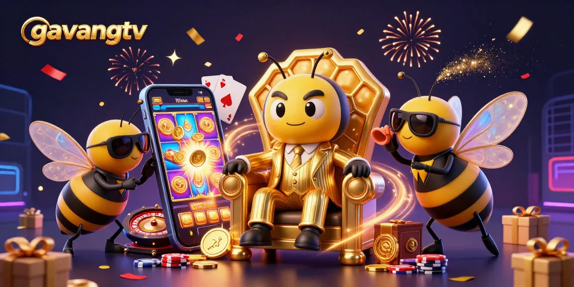 Engage in exciting gameplay at gavangtv with vibrant casino elements and animated characters.