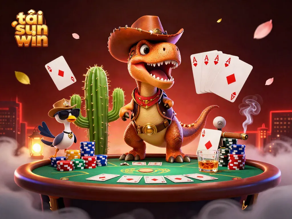 Engage in thrilling gameplay with tải sun win featuring vibrant 3D characters and dynamic poker elements.